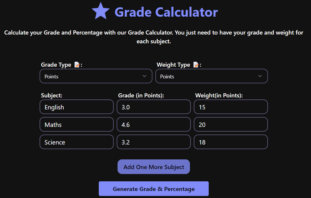 Grade Calculator