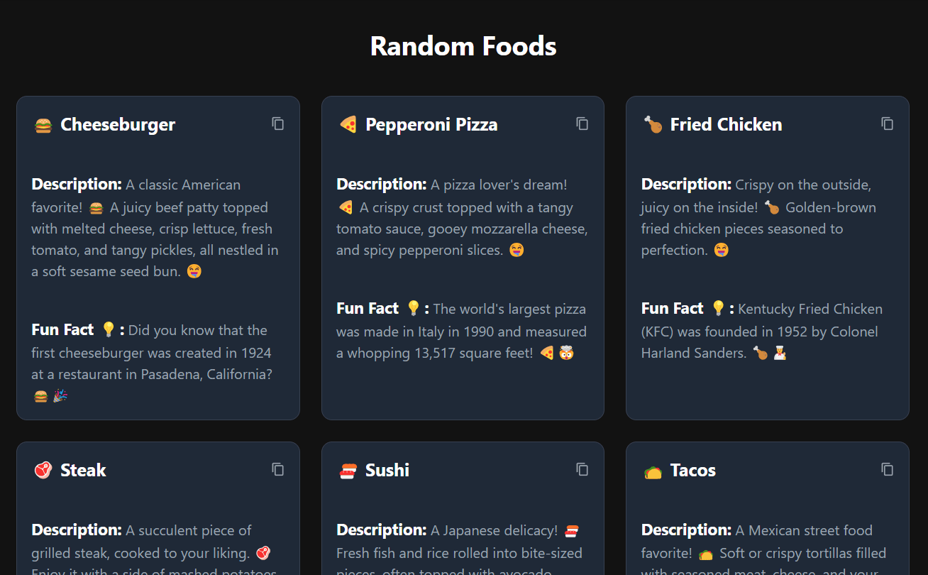 Random Food Generator