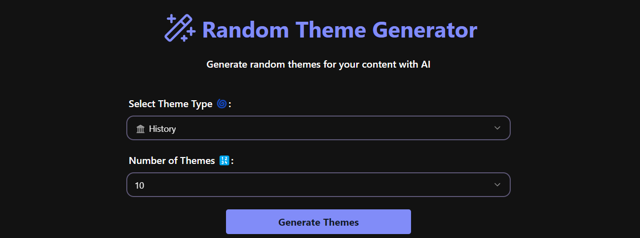 Random Theme Generator