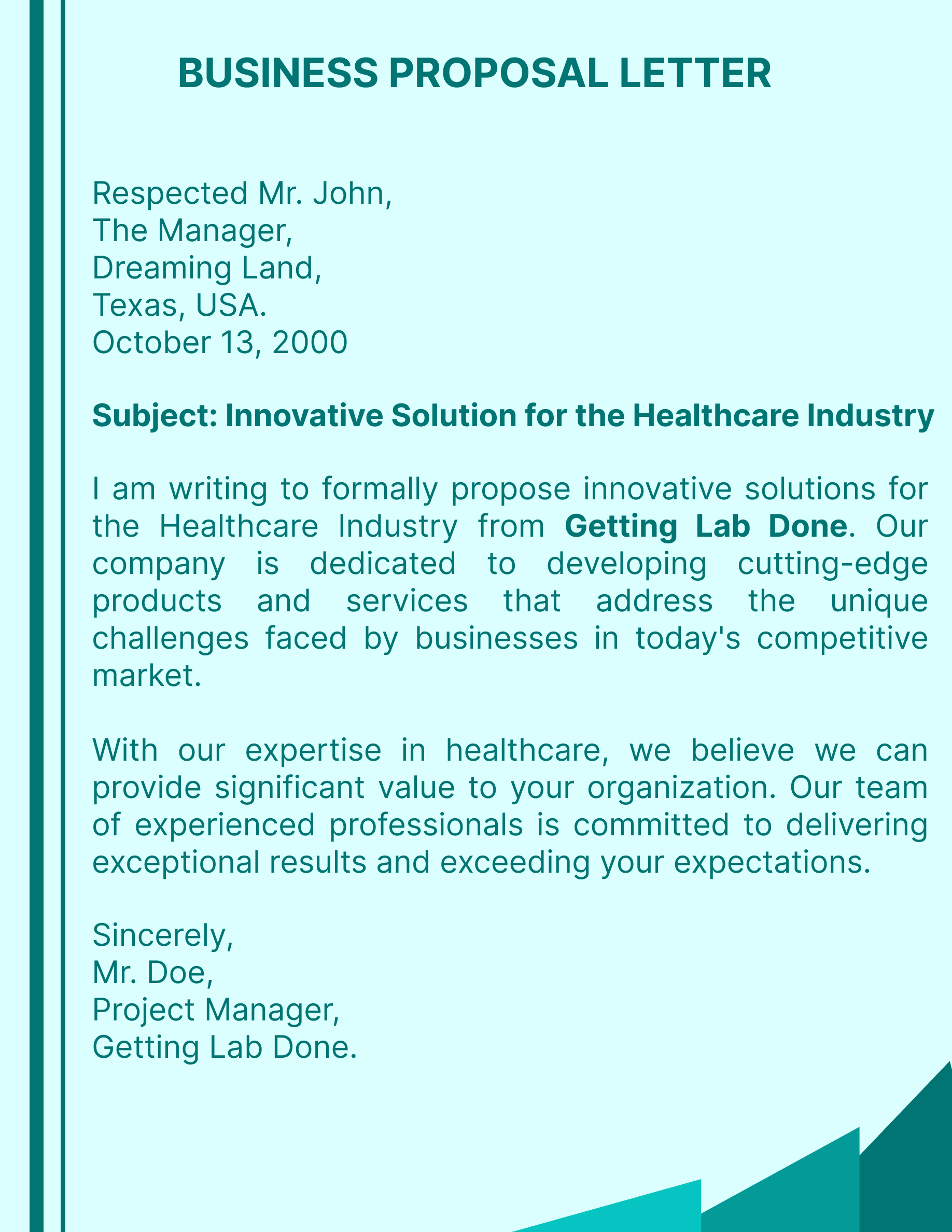 Business Proposal Letter