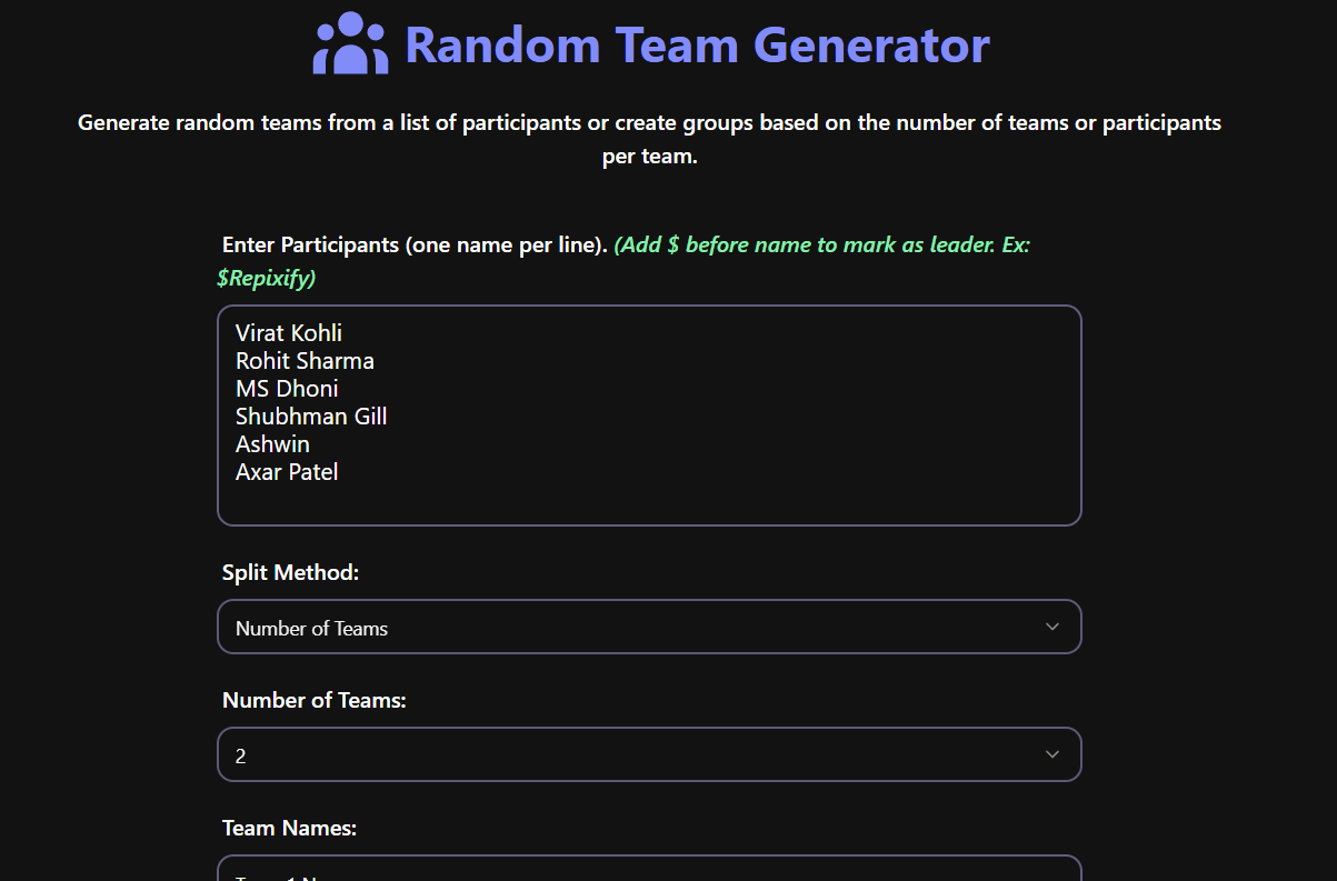 Paladin Name Generator