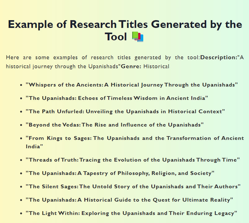 Book Title Generator Example