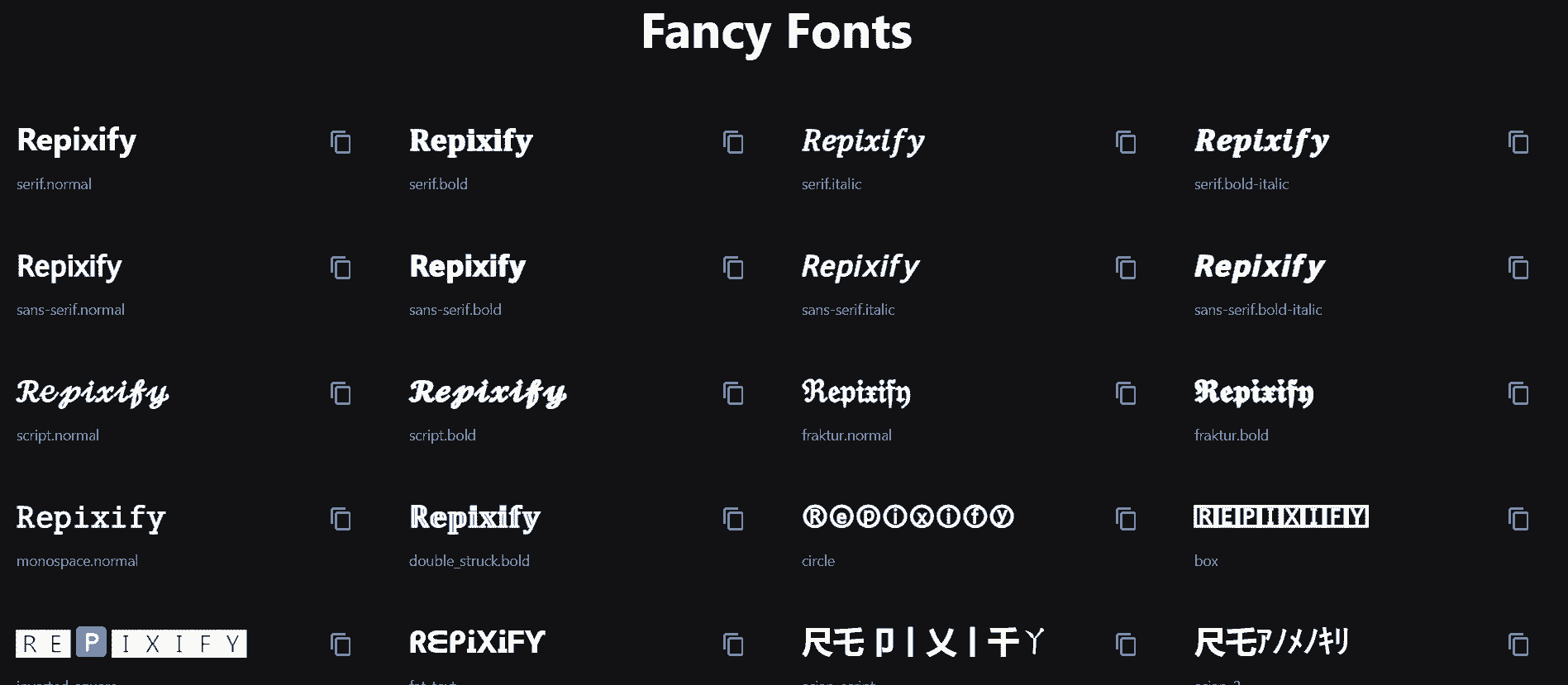 Fancy Text Generator Image