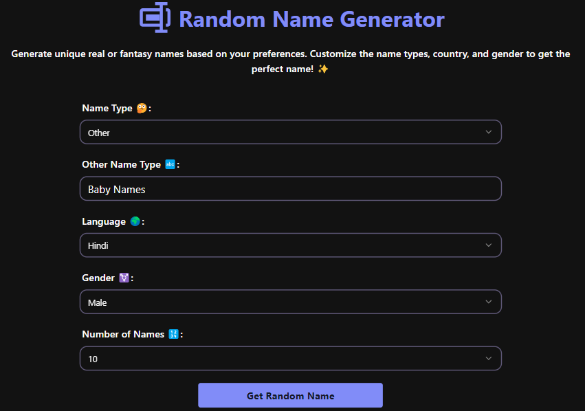 Random Name Generator