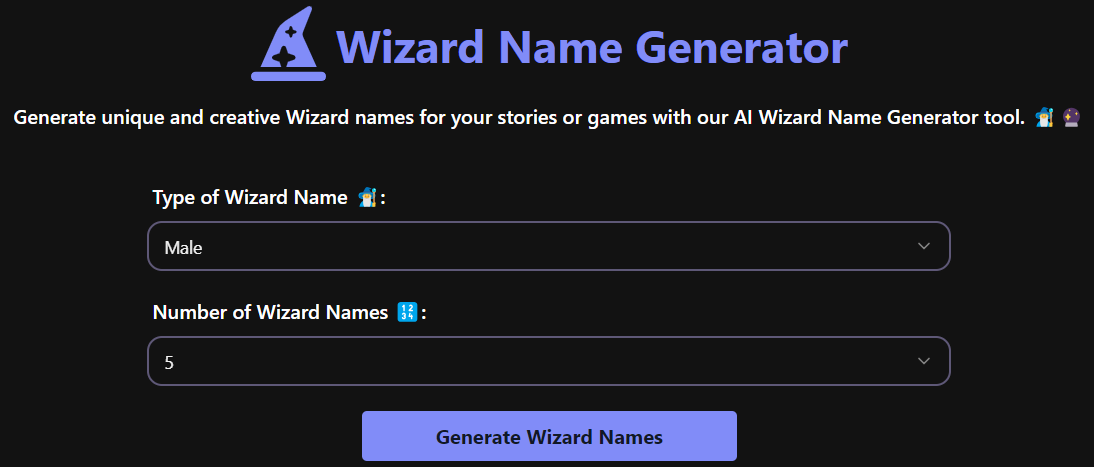 Wizard Name Generator